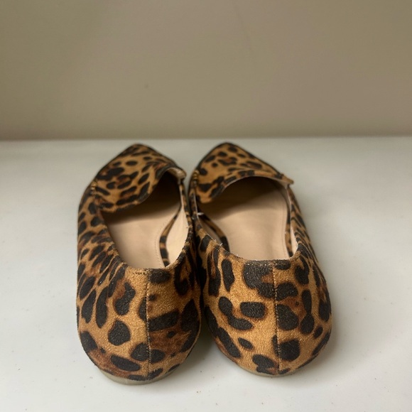 Glaze Faux Suede Leopard Print Loafers Size 8 - Picture 3 of 4